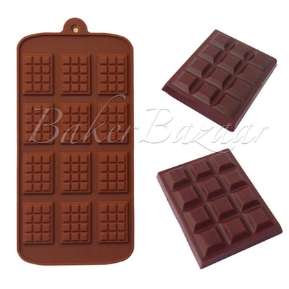 Chocolate Mould Mini Chocolate Block/Bar Chocolate Series 12 Cavity
