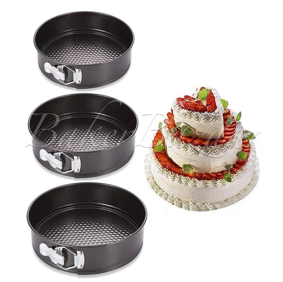 in PCS SET OF SPRING FORM CAKE Round Shape