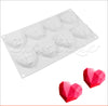 Silicone Mould 8 in1 Heart Diamond Shape 8 Cavity - Chocolate Fondant Clay Marzipan Mould