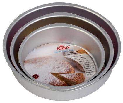Aluminium Cake Baking Mould  Round Shaped 3 Pcs set
