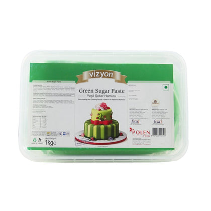 Vizyon Sugar Paste/Fondant Green (1 kg ) 1000 g