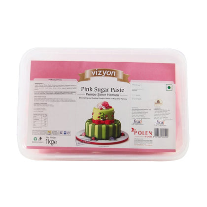 Vizyon Sugar Paste/Fondant Pink (1 kg ) 1000 g
