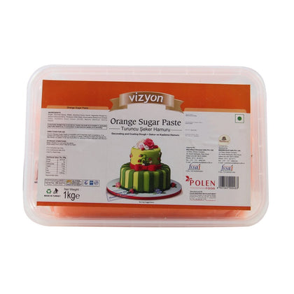 Vizyon Sugar Paste/Fondant Orange (1 kg ) 1000 g