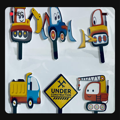 Cartoon Cake Toppers Construction