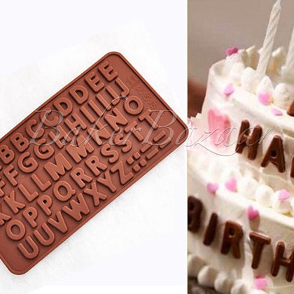 Chocolate Mould 26 English Alphabets A to Z Shape Silicone