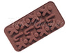 Chocolate Mould Umbrella Handle Gingerbread Doll Shape Silicone 12 Cavity