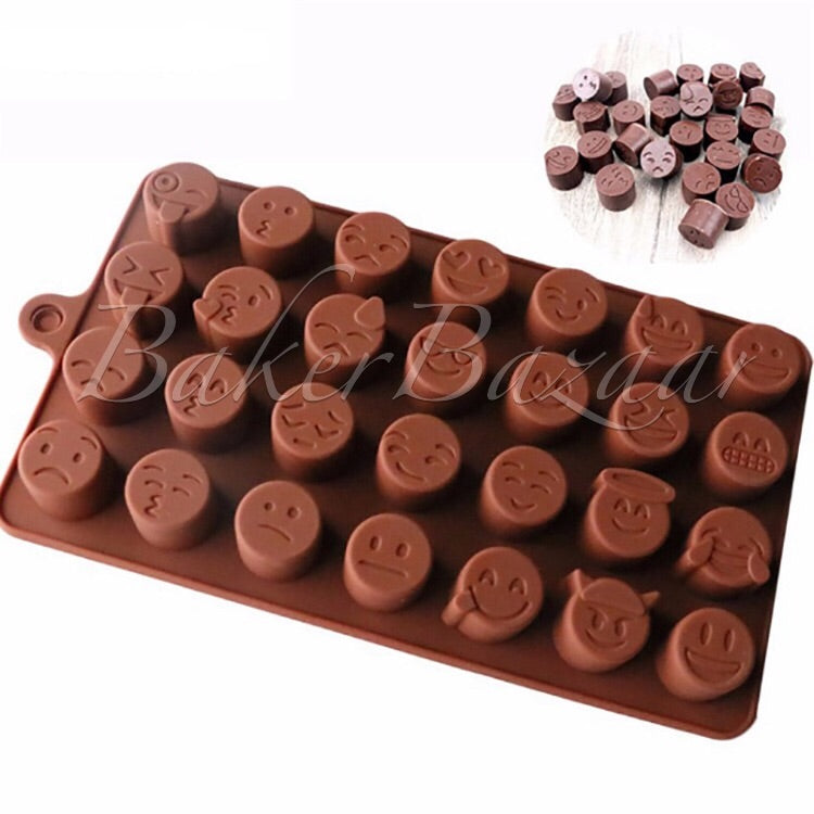 Chocolate Mould Emoji Shape Silicone  28 Cavity