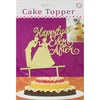 Acrylic Cake Topper or Silhouette - Design 3-7 Inch - Golden