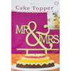 Acrylic Cake Topper or Silhouette - Design 3-7 Inch - Golden