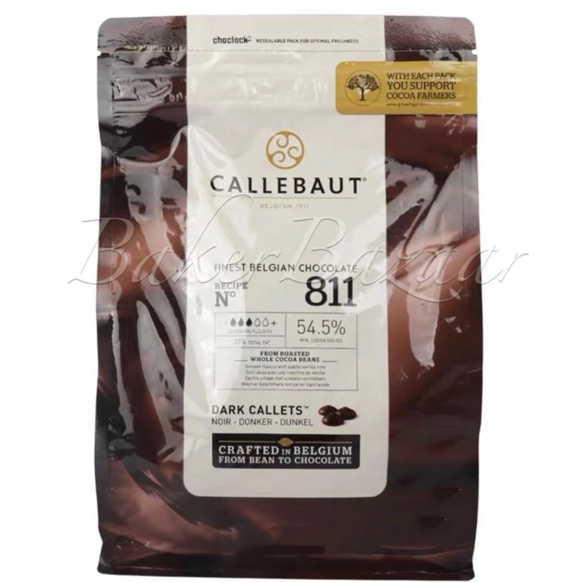 811 Dark Chocolate - 1 kg - Callebaut Original Belgian Chocolate for cake