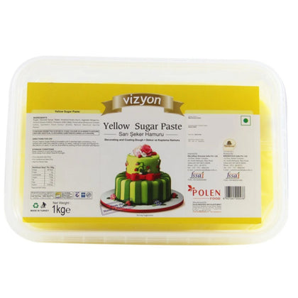 Vizyon Sugar Paste/Fondant Yellow (1 kg ) 1000 g