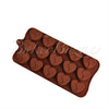 Chocolate Mould Cracked Heart Shape Silicone 15 Cavity