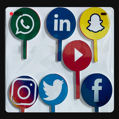 Cake Toppers whatsapp Snapchat facebook