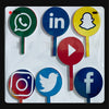 Cake Toppers whatsapp Snapchat facebook