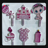 Cartoon Characters Cake Toppers Baby Girl Shower Theme