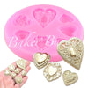 Fondant Mould Jewelry Shapes with Gem - Fondant Clay Marzipan Mould.