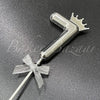 Number 7 Crown Style Plastic Cake Topper - Silver