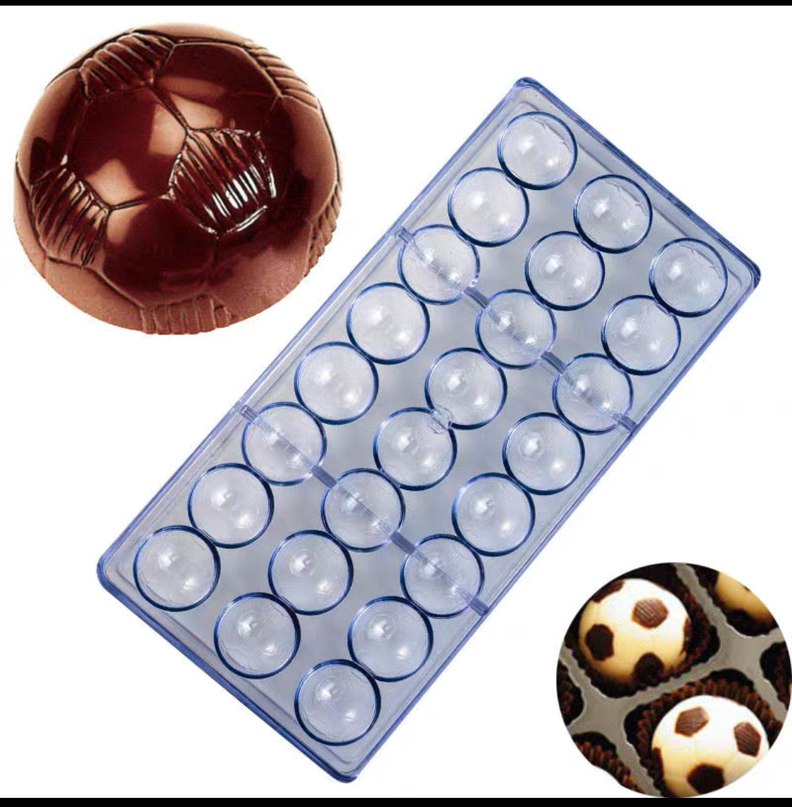 Shunda Football Shaped Polycarbonate Chocolate Mould