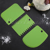 3 Pieces Dough, Bowl, Cake, Plastic, Jagged Edges, Curved Edge, Flat Edge Scraper.