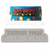Fondant Mould Decorative Happy Birthday Logo - Silicone Fondant Clay Marzipan Mould.