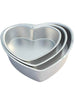 Aluminium Cake Baking Mould Heart Shaped Set of 3 Different Sizes