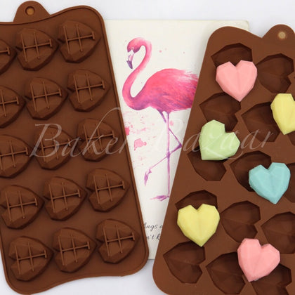 Chocolate Mould Small Pinata Heart Shape 15 Cavity Silicone Mould