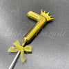 Number 7 Crown Style Plastic Cake Topper - Gold