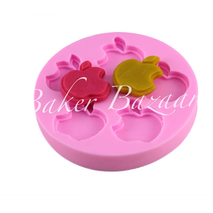 Fondant Mould Apple Logo- Silicone Fondant Clay Marzipan Mould.