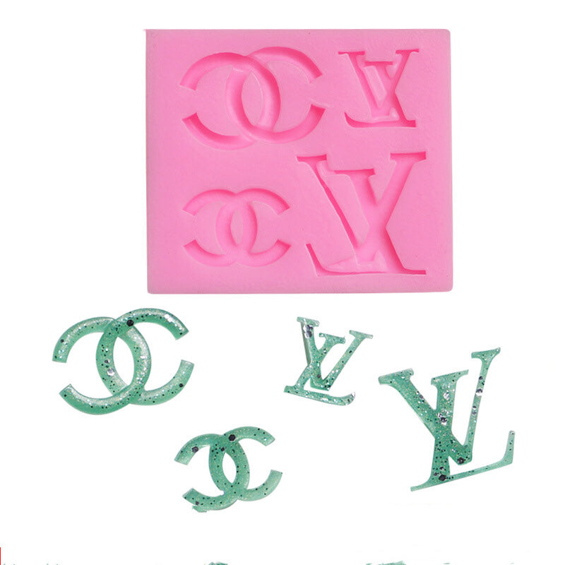 Fondant Mould High End Brands- LV & Channel 4 Cavity - Silicone Fondant Clay Marzipan Mould.
