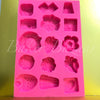 Marzipan Mould No.5 - Silicone Fondant Clay Marzipan Mould - Christmas Special