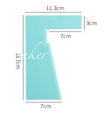 Plastic Tall Smoother cum Scraper For Cakes - Style 7