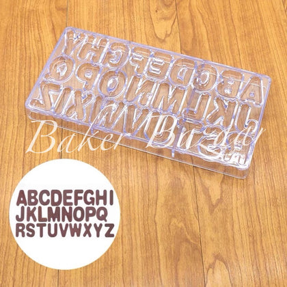Capital Alphabets Shaped Polycarbonate Chocolate Mould