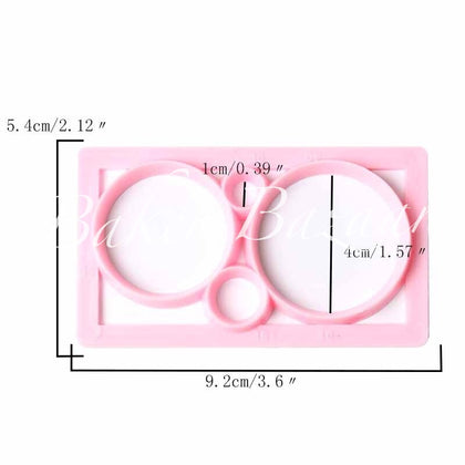 Geometrical Circles Shape Fondant Quilt Mold Biscuit Mold Cookie Cutter For Cupcake Decoration