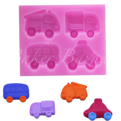 Toy Car Shape - Silicone Fondant Clay Marzipan Mould.
