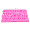 Fondant Mould English Alphabets Bold & Capital Shape - Fondant Clay Marzipan Mould.