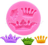 Fondant Mould 3 Cavity Mini Queen Crown - Silicone Fondant Clay Marzipan Mould.