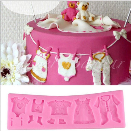 Baby Clothes Shape - Silicone Fondant Clay Marzipan Mould.