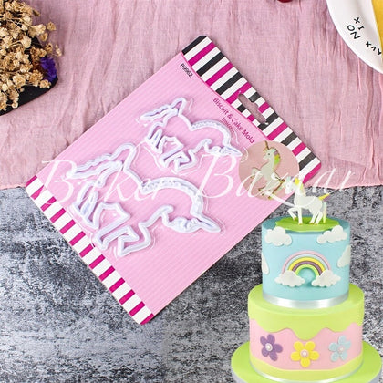 Unicorn Shape Cutter - SugarCraft Fondant Cutter Cake Decorating DIY Tool.