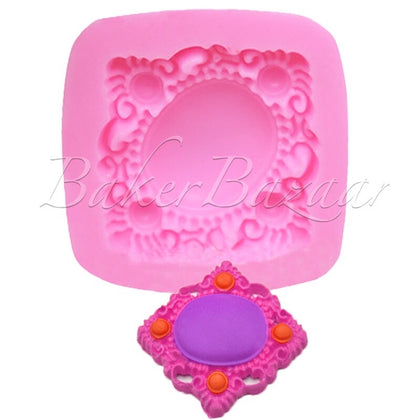 Fondant Mould Square shape decorative Soap Shape - Silicone Fondant Clay Marzipan Mould.