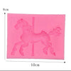 Fondant Mould New Carousel Shape 1 Cavity - Silicone Fondant Clay Marzipan Mould.