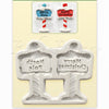 Fondant Mould Merry Christmas & North Pole Tags Shape - Silicone Fondant Clay Marzipan Mould.