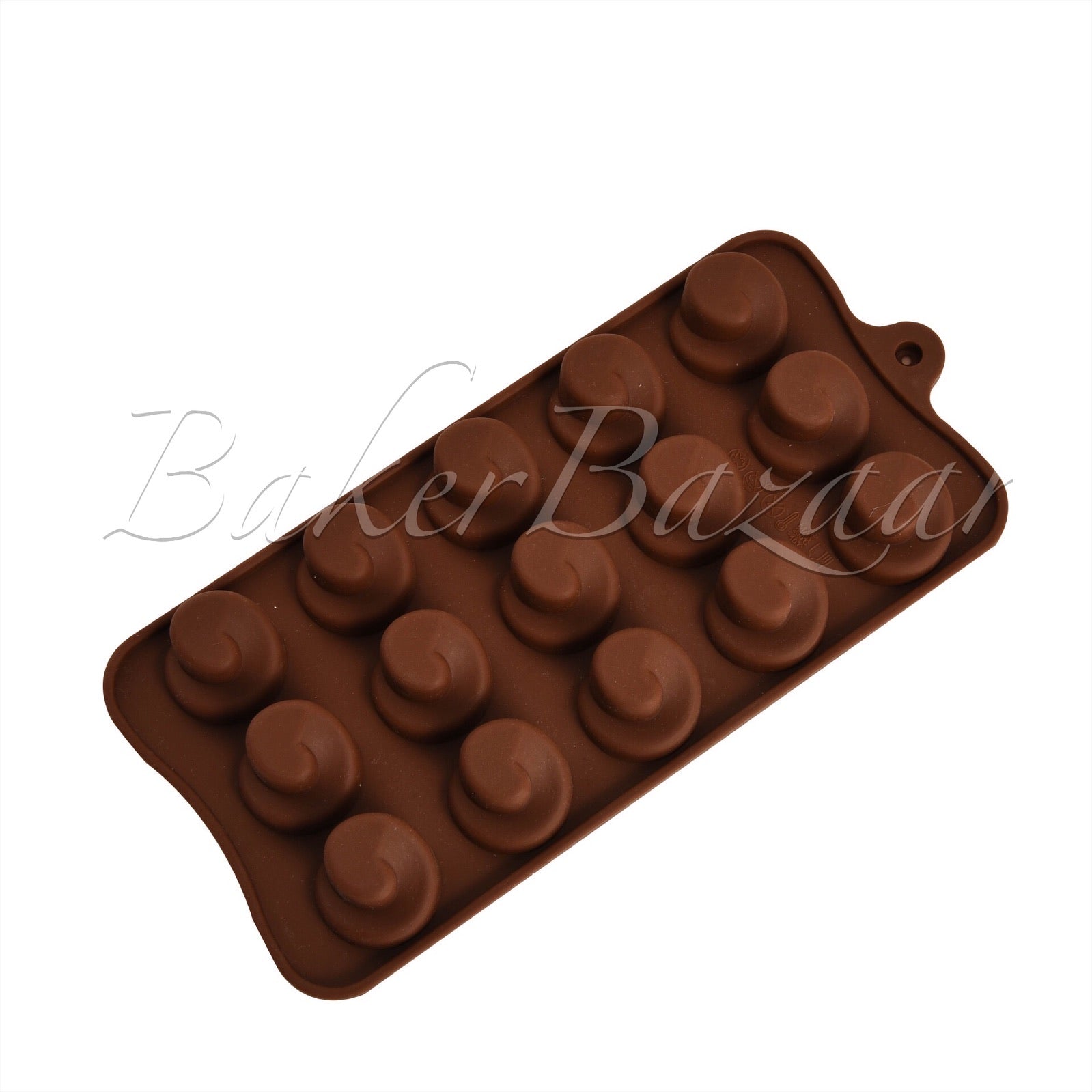 Chocolate Mould Spiral Toffee Shape Silicone 15 Cavity