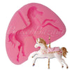 Small Carousel Horse Shape Silicone Fondant Mould 1 Cavity- Fondant Clay Marzipan Mould Cake Decorating DIY Tool.