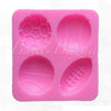 Fondant Mould Balls Shapes; Rugby, Soccer, Basket Ball & Volley Ball Shape 4 Cavity - Silicone Fondant Clay Marzipan Mould.