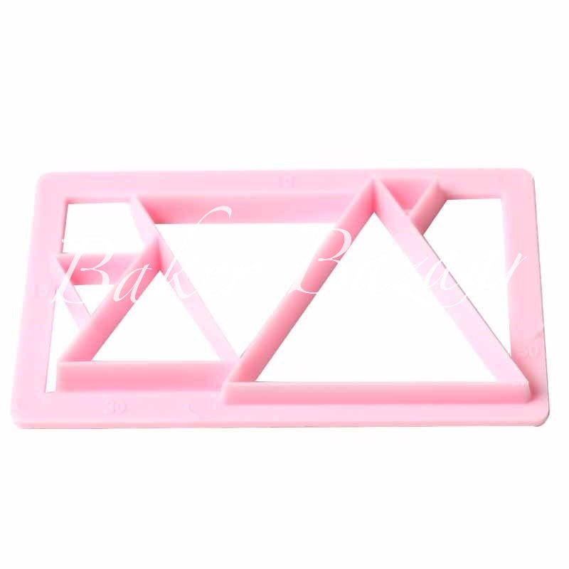 Geometrical Triangle Shape Fondant Quilt Mold Biscuit Cookie Cutter For Cupcake Decoration