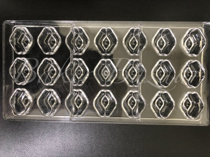Lips Pout Kiss Shape 21 Cavity Polycarbonate Chocolate Mould