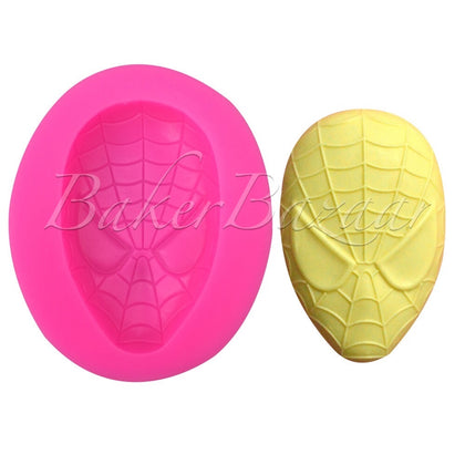 Fondant Mould Spiderman Mask Shape - Fondant Clay Marzipan Mould.