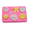 Fondant Mould Mix Brooch Styles Shape - Silicone Fondant Clay Marzipan Mould.