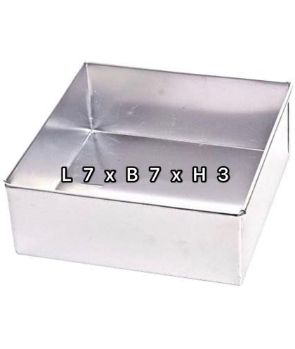 Square Aluminium Cake Baking Pan/ Mould Shaped 7 Inch