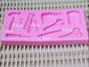 Fondant Mould Hardware tools, Hammer, Saw, Scissor, etc Shape - Silicone Fondant Clay Marzipan Mould.